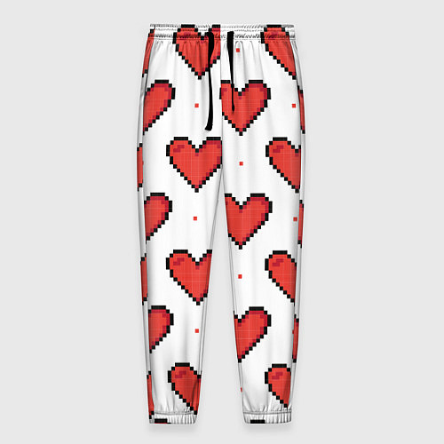 Мужские брюки Pixel heart / 3D-принт – фото 1