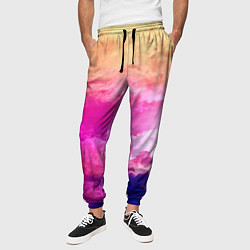 Брюки на резинке мужские Разноцветное небо, цвет: 3D-принт — фото 2