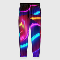 Мужские брюки Неоновые волны фиолетового оттенка