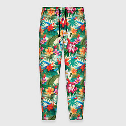 Мужские брюки Яркие гавайские цветы