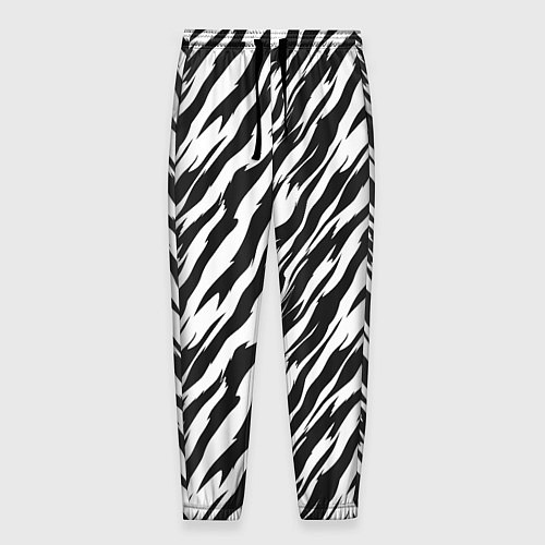 Мужские брюки Полосатая шкура зебры / 3D-принт – фото 1