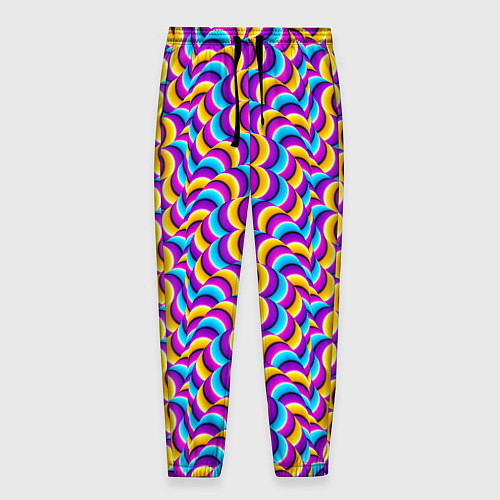 Мужские брюки Красочный фон с ползучими змеями / 3D-принт – фото 1