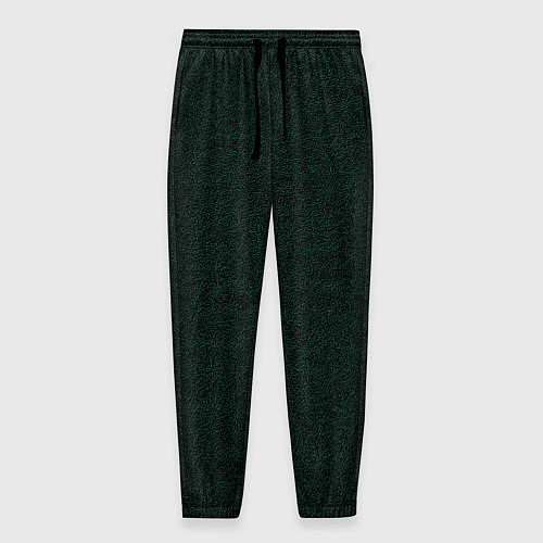 Мужские брюки Текстура рябь темно-зелёный / 3D-принт – фото 1