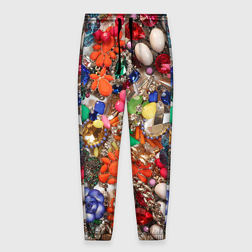 Мужские брюки Камни и драгоценности / 3D-принт – фото 1