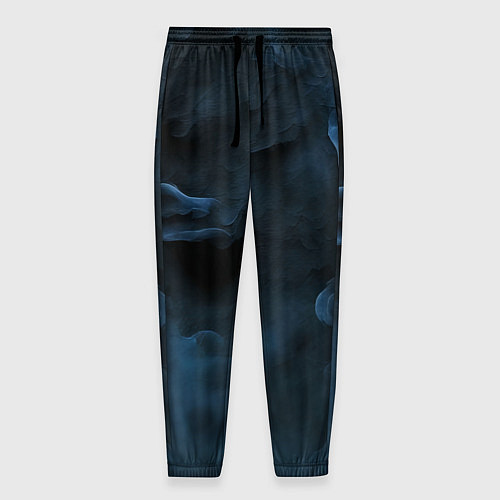 Мужские брюки Синий туман текстура от нейросети / 3D-принт – фото 1