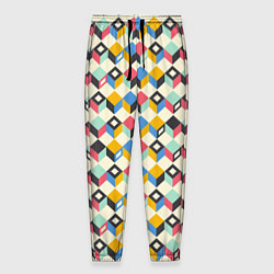 Мужские брюки Абстракция из цветных кубиков