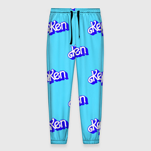 Мужские брюки Синий логотип Кен - паттерн / 3D-принт – фото 1