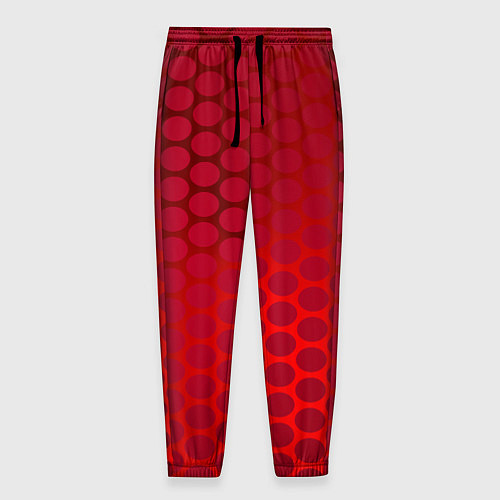 Мужские брюки Сотовый красный градиент / 3D-принт – фото 1