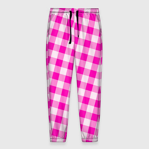 Мужские брюки Розовая клетка Барби / 3D-принт – фото 1