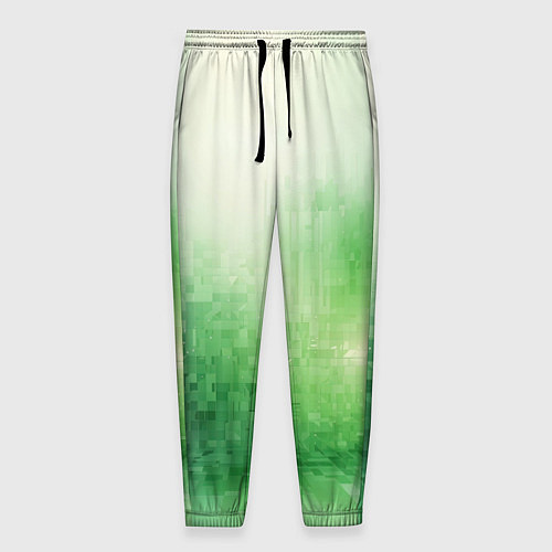 Мужские брюки Травяные пиксели / 3D-принт – фото 1