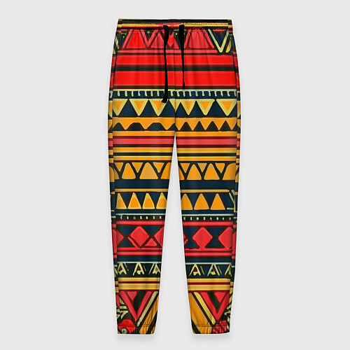 Мужские брюки Этнический африканский узор / 3D-принт – фото 1