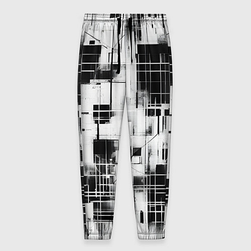 Мужские брюки Кибер Сетка гранж / 3D-принт – фото 1