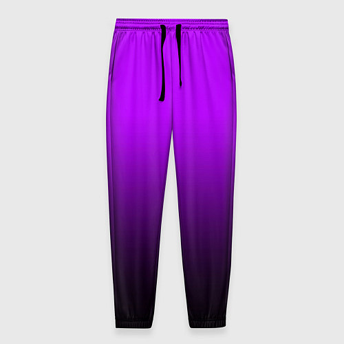 Мужские брюки Градиент фиолетово-чёрный / 3D-принт – фото 1