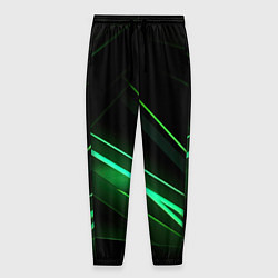 Мужские брюки Green lines black backgrouns