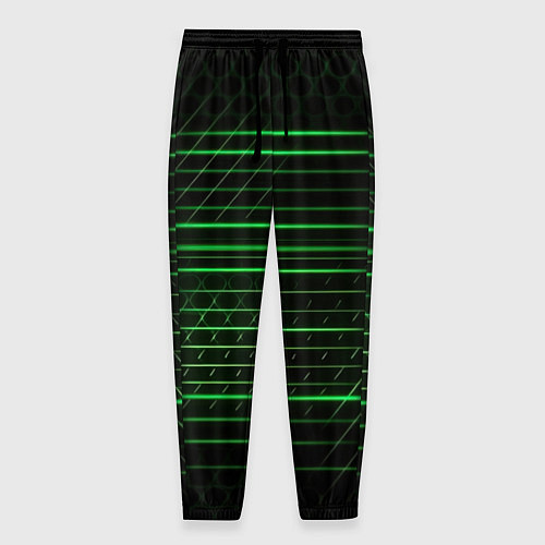 Мужские брюки Green abstract texture / 3D-принт – фото 1