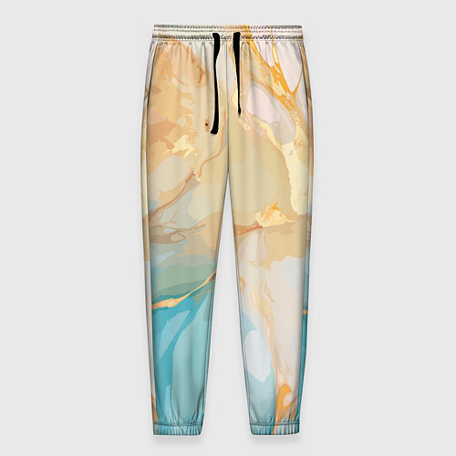 Мужские брюки Янтарь и бирюза / 3D-принт – фото 1