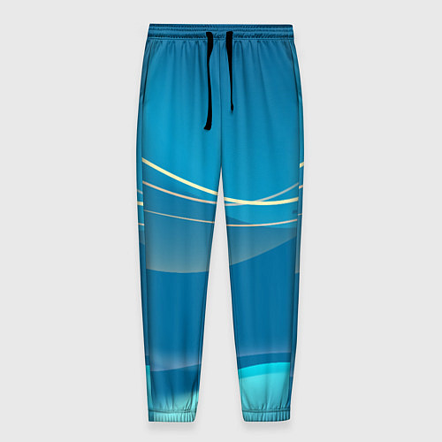 Мужские брюки Абстрактный голубой фон / 3D-принт – фото 1