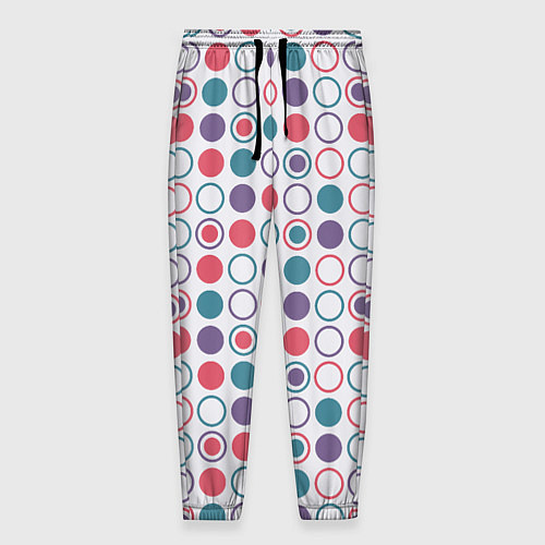 Мужские брюки Цветные упорядоченные круги / 3D-принт – фото 1