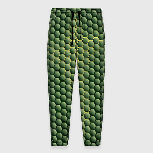 Мужские брюки Зеленая чешуя / 3D-принт – фото 1