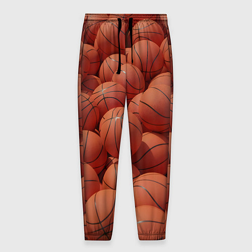Мужские брюки Узор с баскетбольными мячами / 3D-принт – фото 1