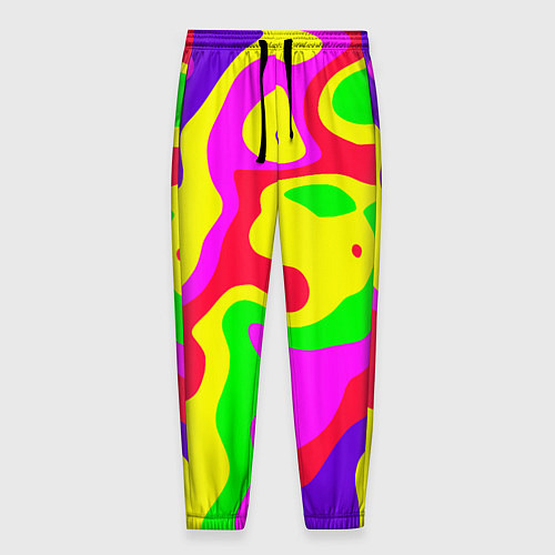 Мужские брюки Абстракция пять цветов / 3D-принт – фото 1