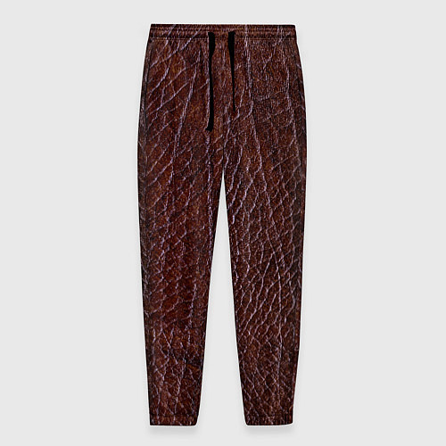 Мужские брюки Текстура коричневой кожи / 3D-принт – фото 1