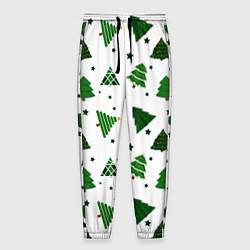 Мужские брюки Узор с зелеными елочками