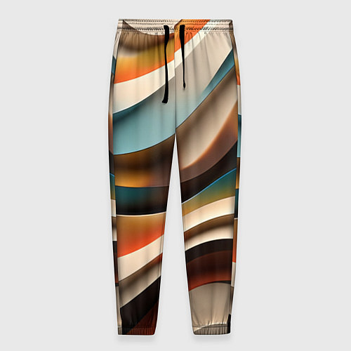 Мужские брюки Волнистая объёмная текстура - нейросеть / 3D-принт – фото 1