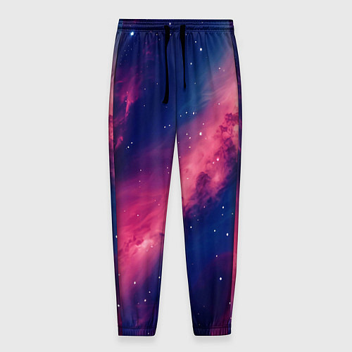 Мужские брюки Галактика в розовом цвете / 3D-принт – фото 1