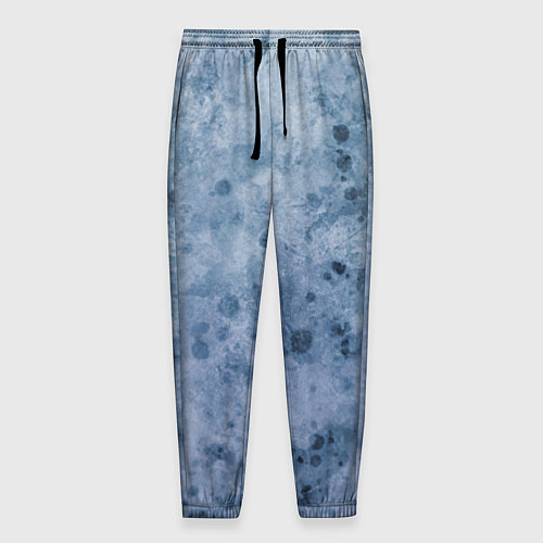 Мужские брюки Абстракция - сине-серая грусть / 3D-принт – фото 1