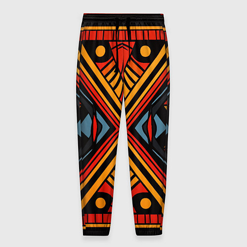 Мужские брюки Геометрический узор в африканском стиле / 3D-принт – фото 1