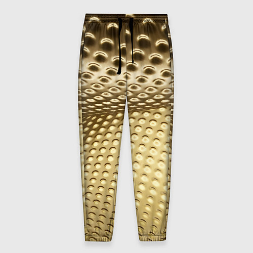 Мужские брюки Золотая сетка абстракция / 3D-принт – фото 1