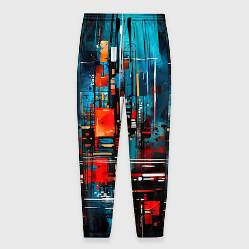 Мужские брюки Городская абстракция / 3D-принт – фото 1