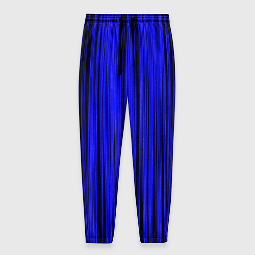 Мужские брюки Абстрактные полосы ультрамарин / 3D-принт – фото 1