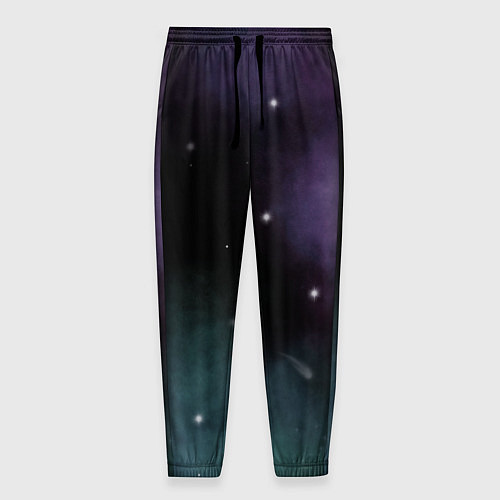 Мужские брюки Космос и звезды на темном фоне / 3D-принт – фото 1