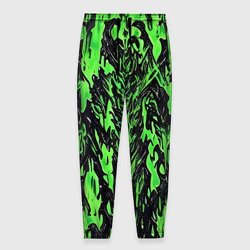 Мужские брюки Демонический доспех зелёный / 3D-принт – фото 1