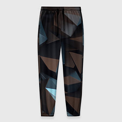 Мужские брюки Черная геометрическая абстракция - объемные грани