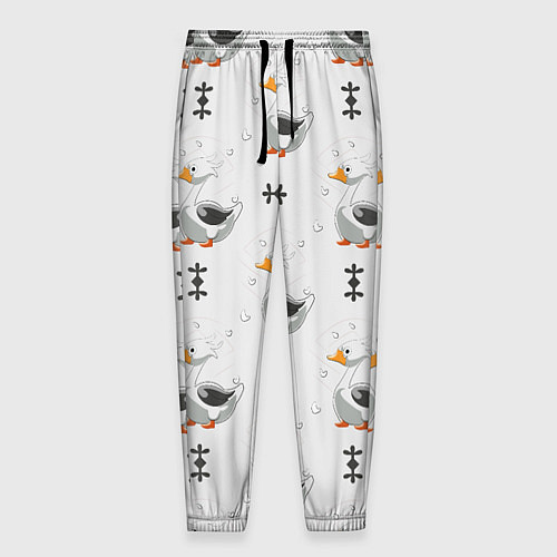 Мужские брюки Гусь и фигуры / 3D-принт – фото 1