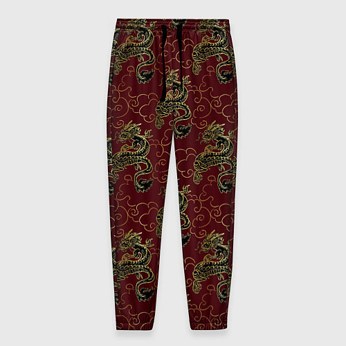 Мужские брюки Азиатский стиль дракона / 3D-принт – фото 1