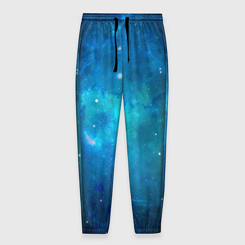 Мужские брюки Голубой космос / 3D-принт – фото 1