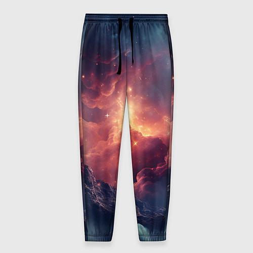 Мужские брюки Космические облака / 3D-принт – фото 1