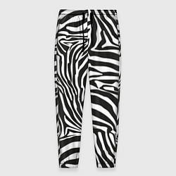 Мужские брюки Шкура зебры черно - белая графика