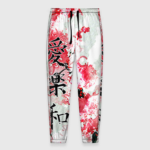 Мужские брюки Японский стиль иероглифы / 3D-принт – фото 1