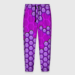 Мужские брюки Фиолетовая энерго-броня из шестиугольников