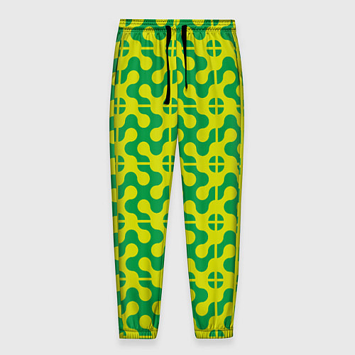 Мужские брюки Паттерн из трансформированных геометрических фигур / 3D-принт – фото 1