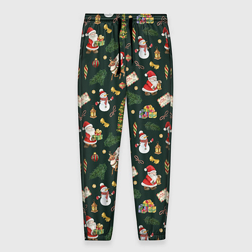 Мужские брюки Новогодняя встреча / 3D-принт – фото 1
