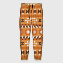 Мужские брюки Brown tribal geometric