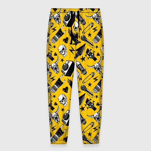 Мужские брюки Музыкальный рокенрольный узор / 3D-принт – фото 1