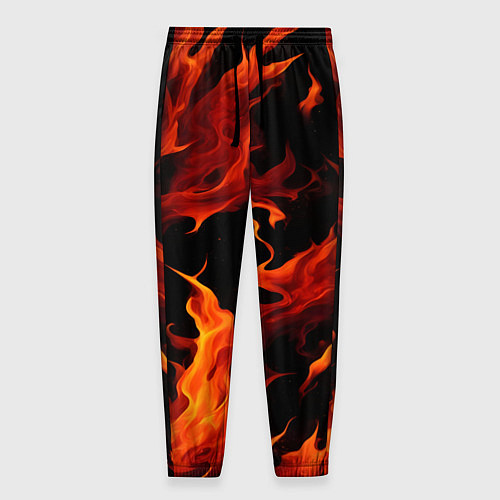 Мужские брюки Пламя в темноте / 3D-принт – фото 1