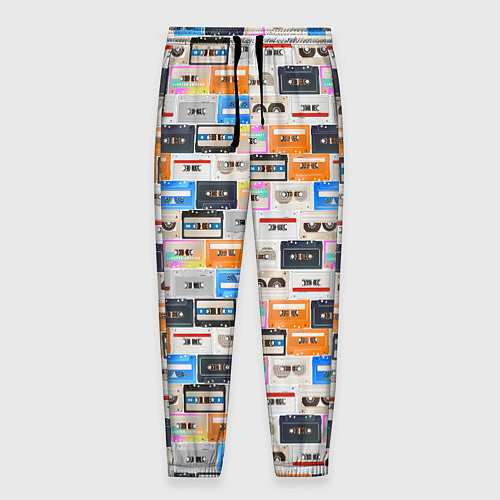 Мужские брюки Ретро магнитофонные кассеты / 3D-принт – фото 1